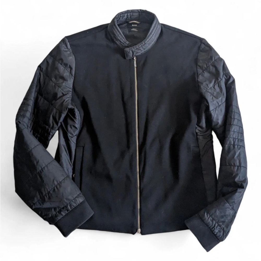 Black Hugo Boss × Mercedes F1 hybrid jacket